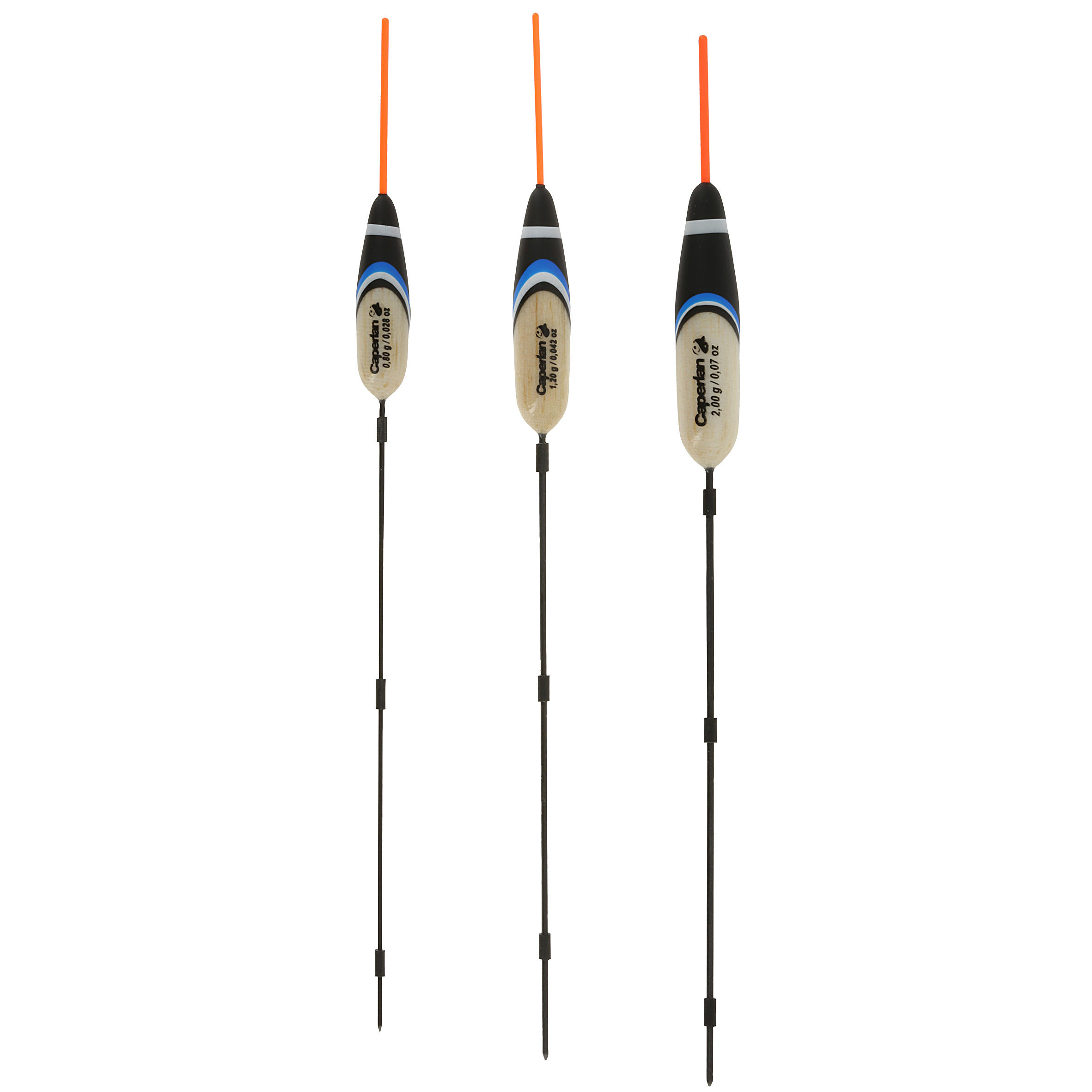 Kit flotteurs pêche au coup KIT RIVERSHOW 0.8/1.2/2g x3 CAPERLAN ...